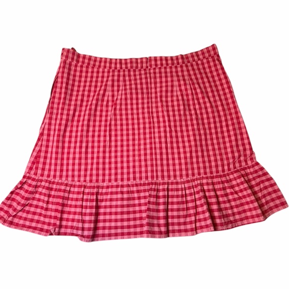 Draper James X Eloquii Pink and Red Gingham Plaid Ruffle Skirt plus size 20 - Picture 5 of 9